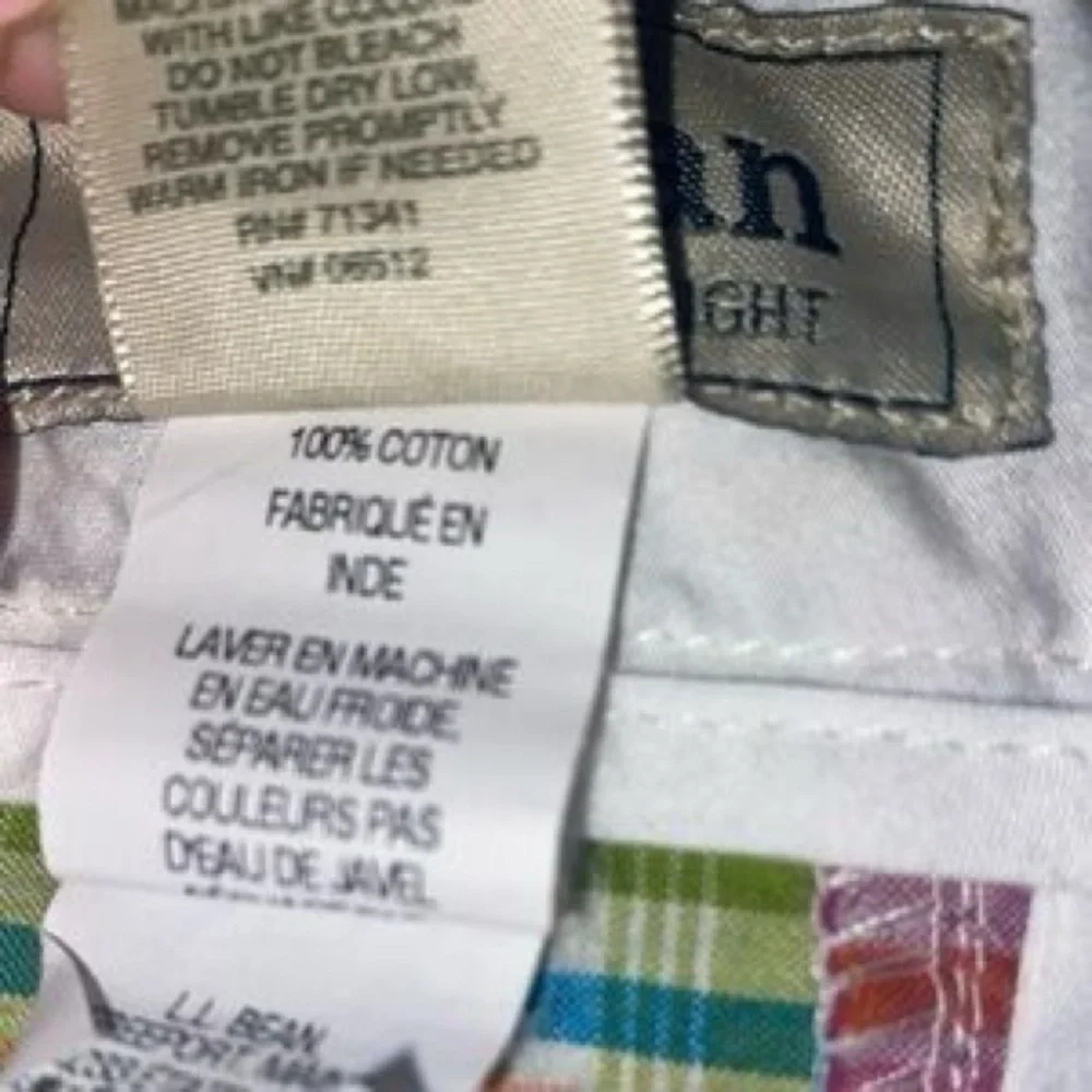 L.L.Bean Favorite Fit Patchwork Madras Plaid Skirt Multicolor Cotton Size 4 - Picture 12 of 12